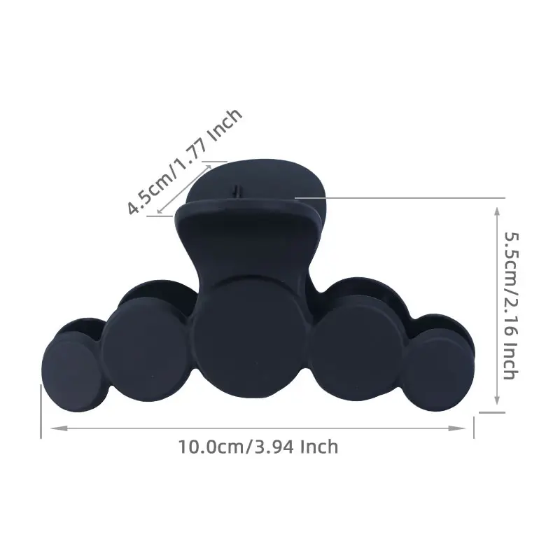Five Half Round Plastic Hairpin Clips 12"