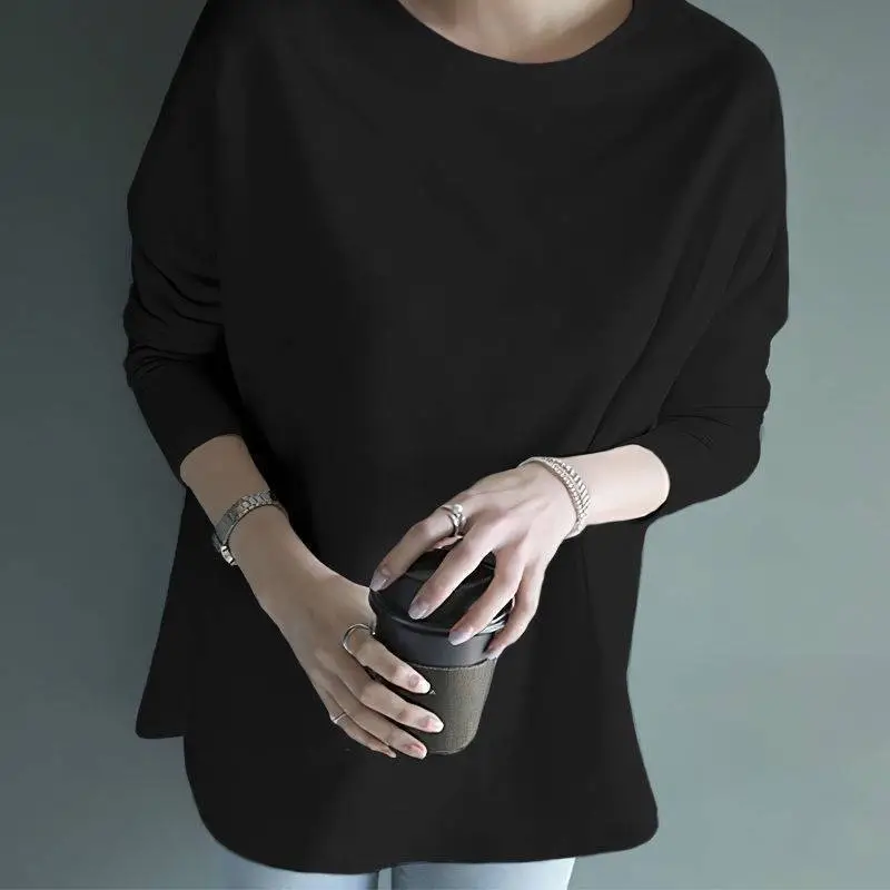 Women's 2024 White Long Sleeve T-Shirt Casual Wear - Image 6