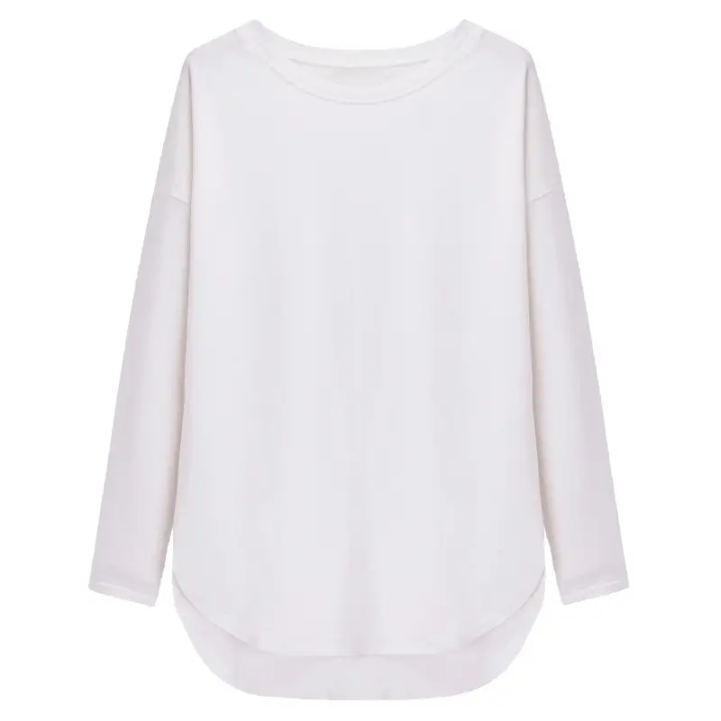 Women's 2024 White Long Sleeve T-Shirt Casual Wear - Image 7