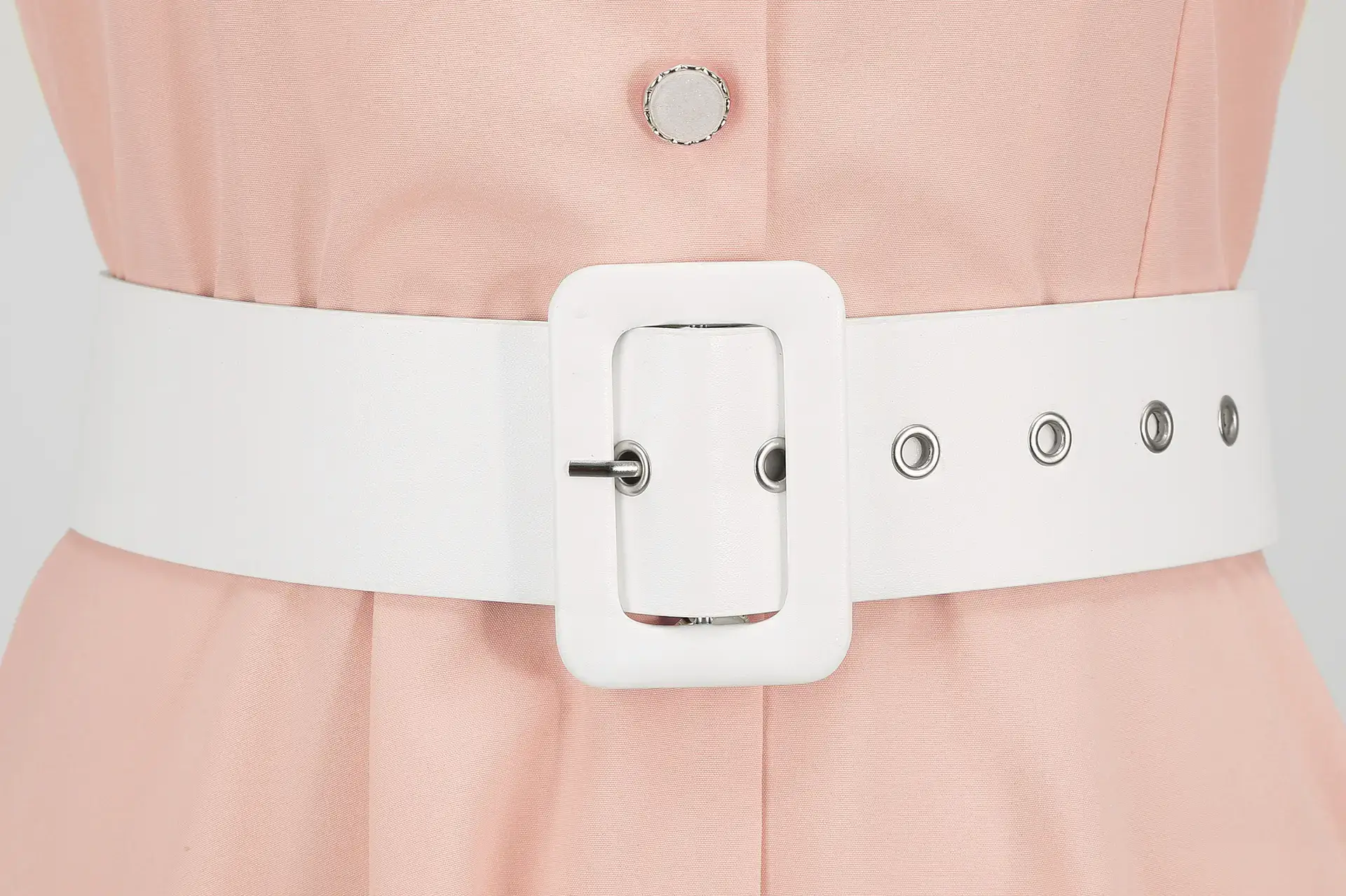 Pink 50s V-Neck Casual Party Dress — feature 34
