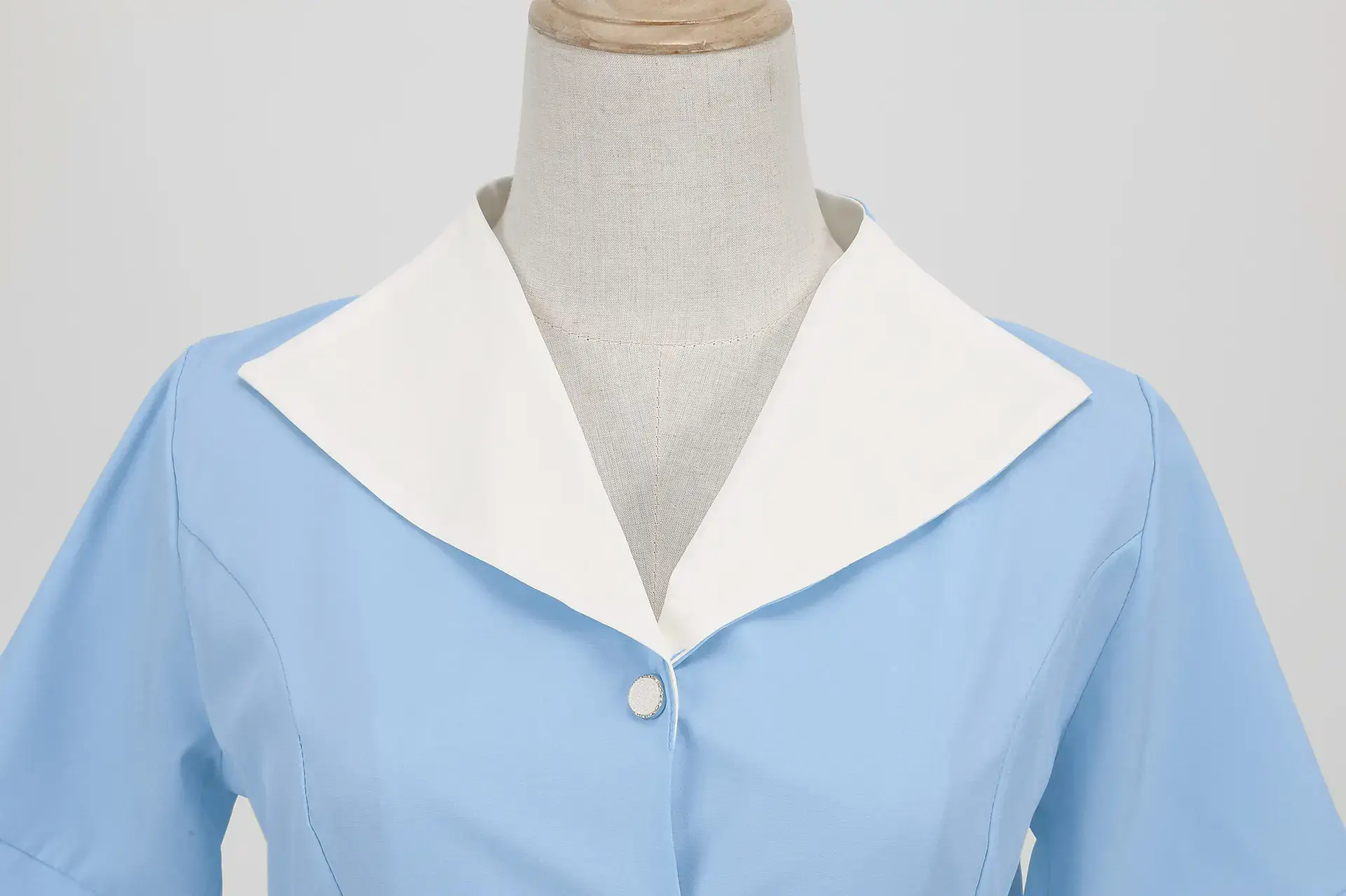 Pink 50s V-Neck Casual Party Dress — feature 6