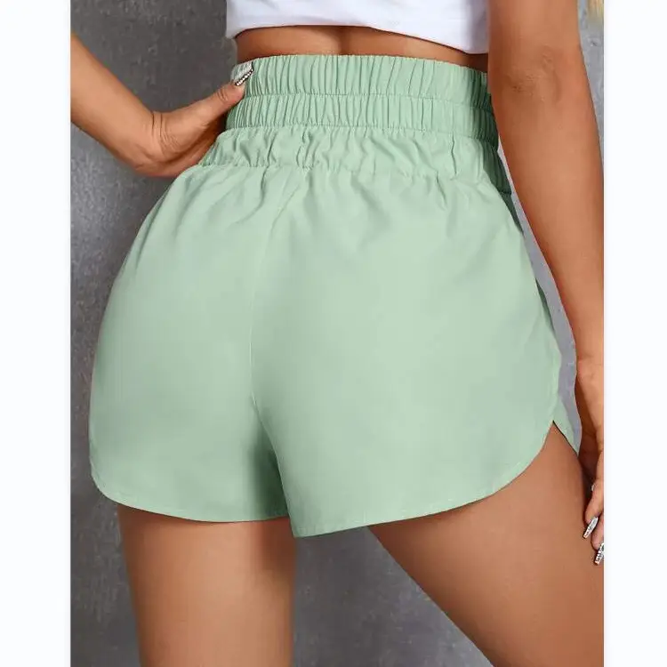 2022 Green High Waist Elastic Shorts for Women - Image 11