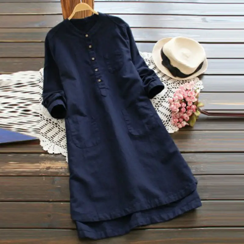 Women Button Collar Asymmetrical Long Shirt Maroon - Image 6