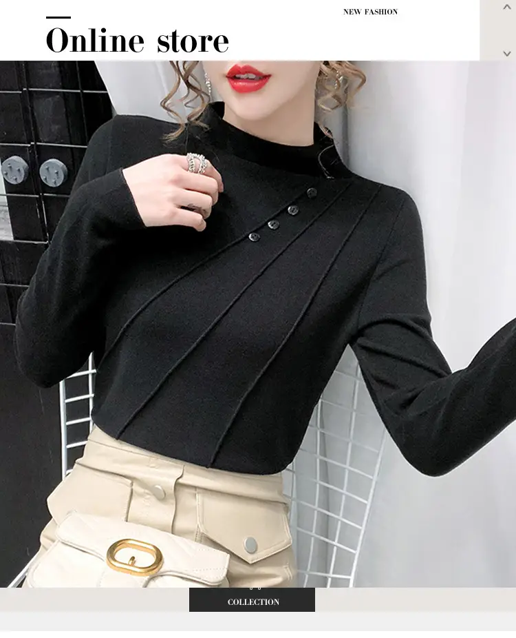 Women's Green Half-High Collar Jacket with Thickened Base — feature 1