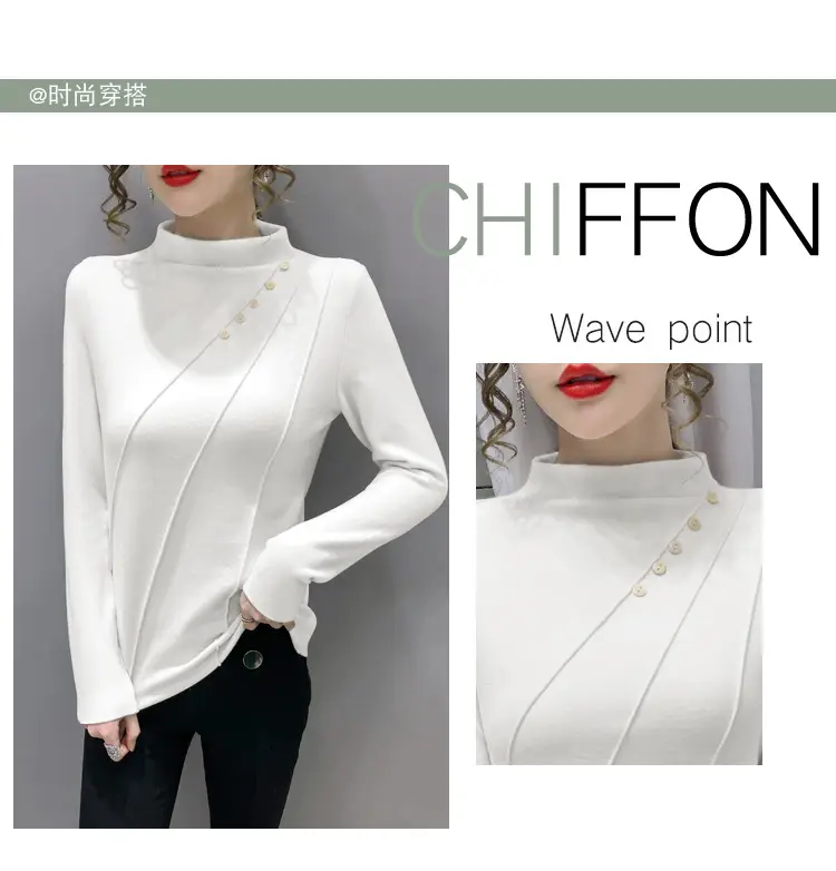 Women's Green Half-High Collar Jacket with Thickened Base — feature 3