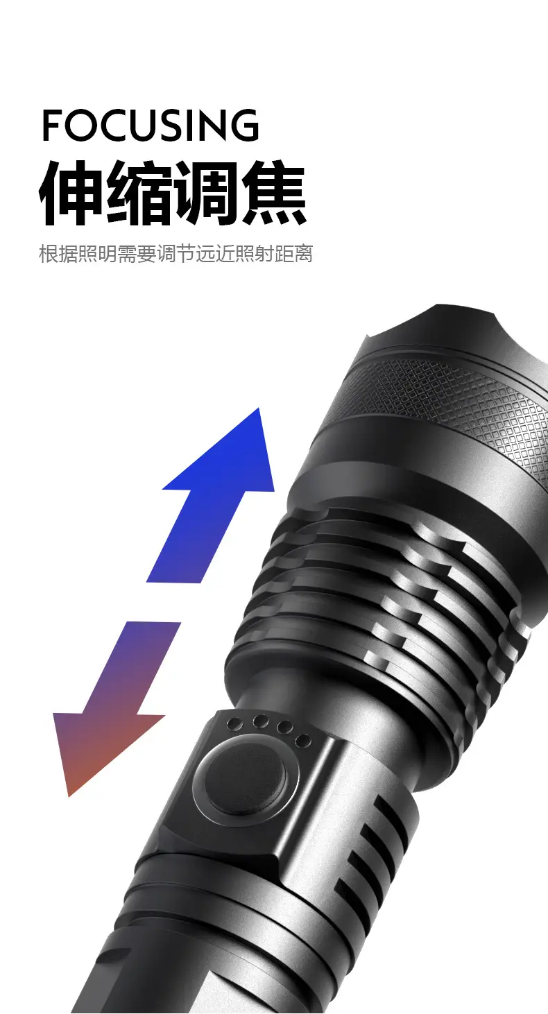Rechargeable Laser Flashlight with Laser Cannon & Long Battery — feature 10