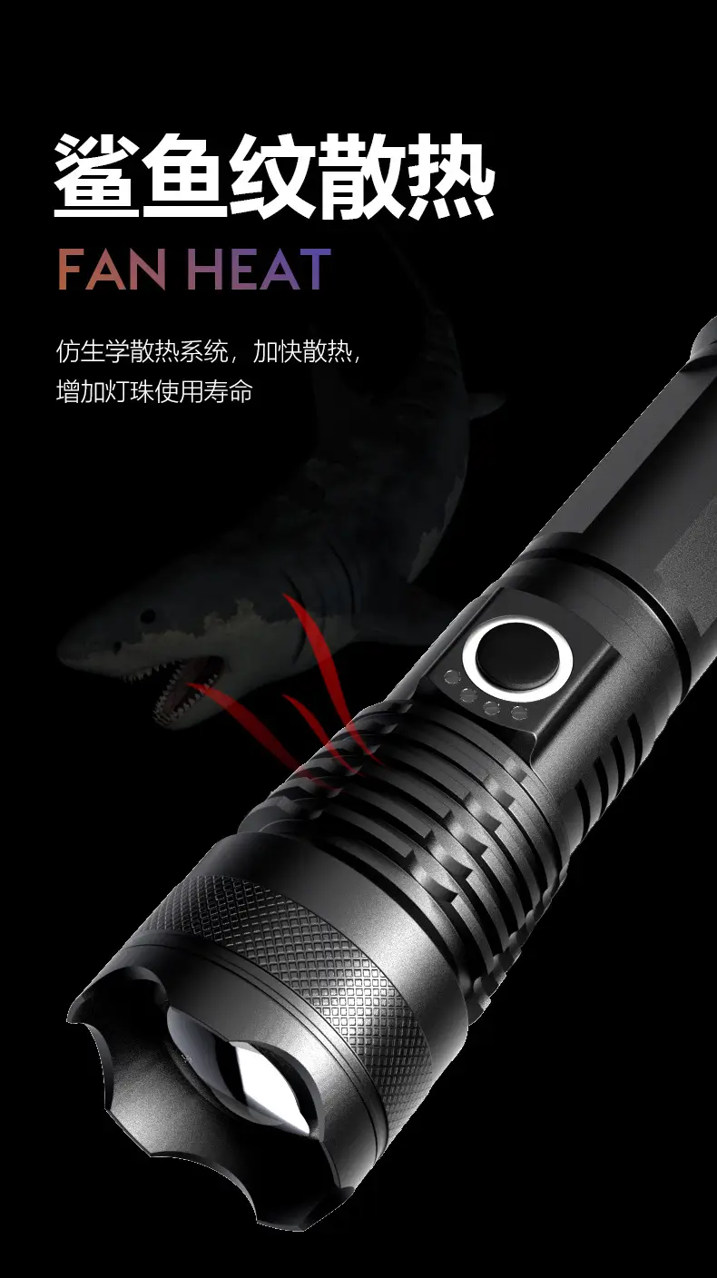 Rechargeable Laser Flashlight with Laser Cannon & Long Battery — feature 9