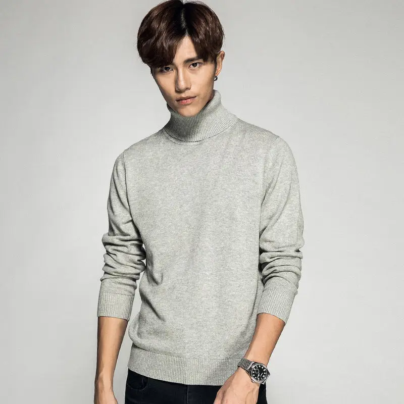 Men's 2023 Solid Color Turtleneck Pullover Sweater