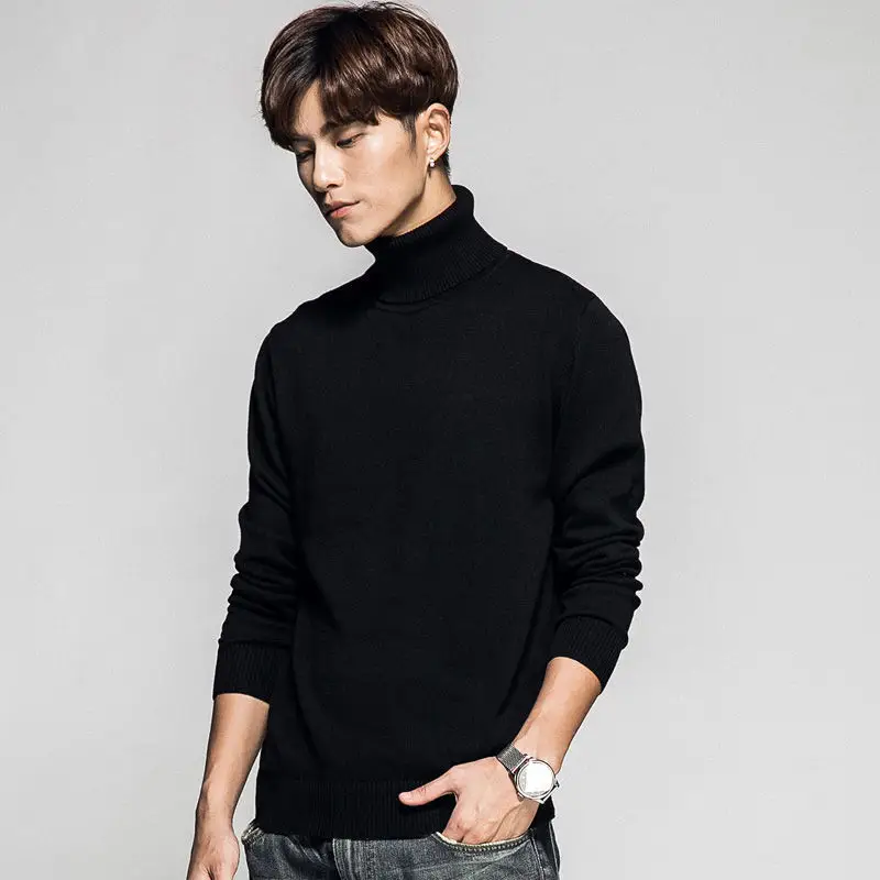 Men's 2023 Solid Color Turtleneck Pullover Sweater