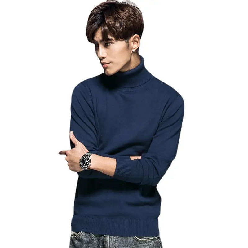 Men's 2023 Solid Color Turtleneck Pullover Sweater