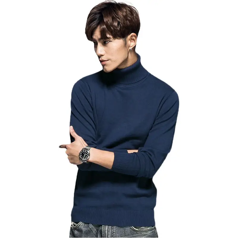 Men's 2023 Solid Color Turtleneck Pullover Sweater