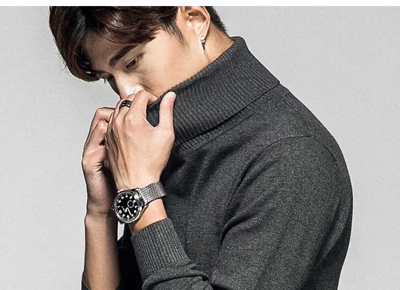 Men's 2023 Solid Color Turtleneck Pullover Sweater — feature 13