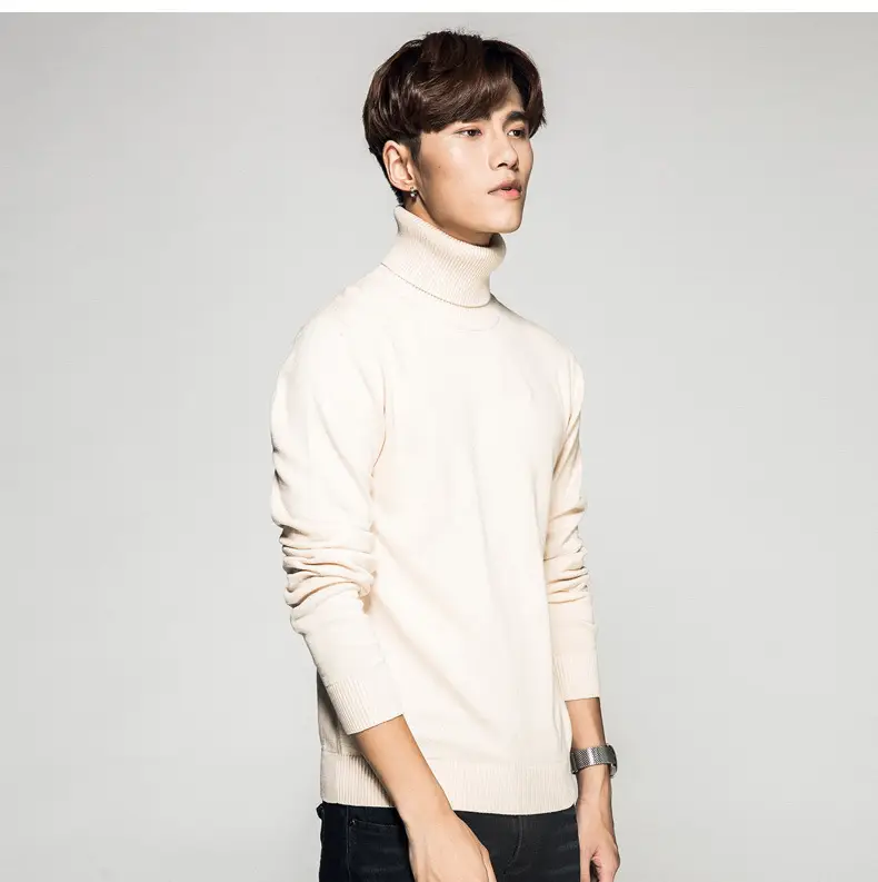 Men's 2023 Solid Color Turtleneck Pullover Sweater — feature 20