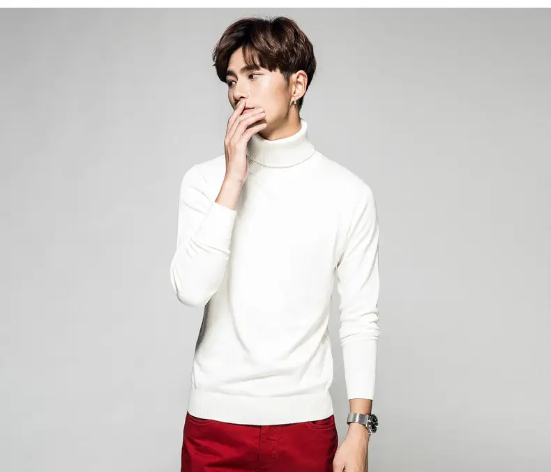 Men's 2023 Solid Color Turtleneck Pullover Sweater — feature 6