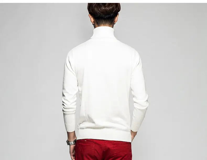 Men's 2023 Solid Color Turtleneck Pullover Sweater — feature 7
