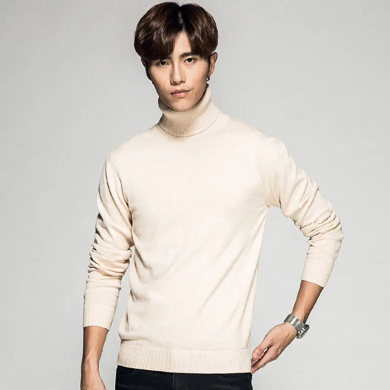 Men's 2023 Solid Color Turtleneck Pullover Sweater