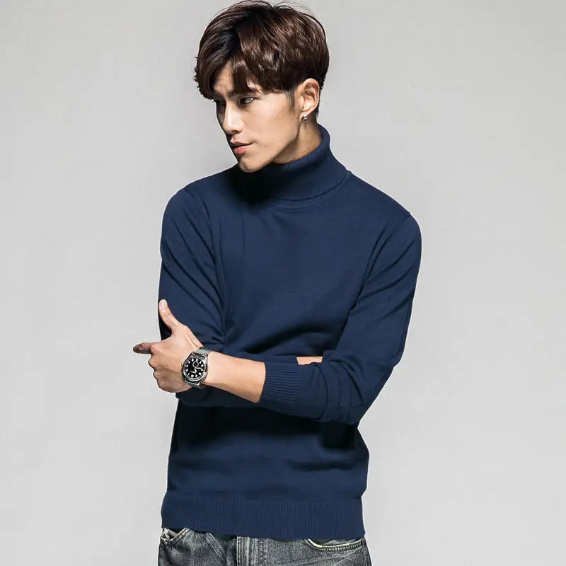 Men's 2023 Solid Color Turtleneck Pullover Sweater