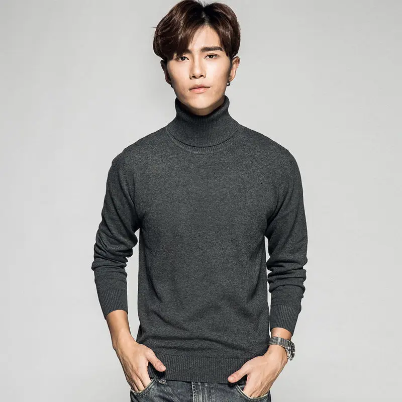 Men's 2023 Solid Color Turtleneck Pullover Sweater