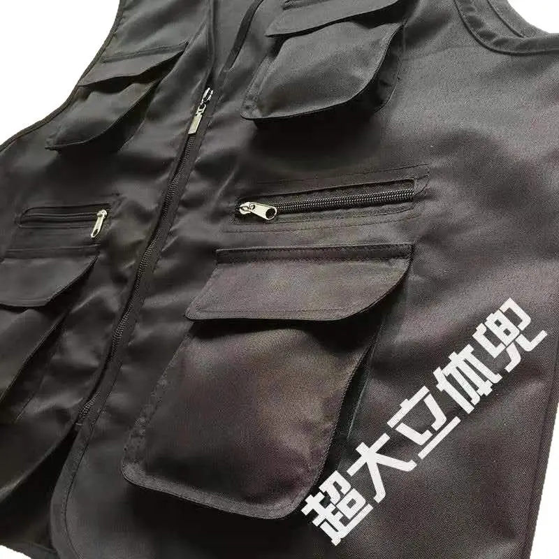 Red Multi-Flap Pocket Vest for Men - Image 18
