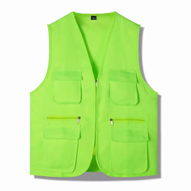 Red Multi-Flap Pocket Vest for Men - Image 12