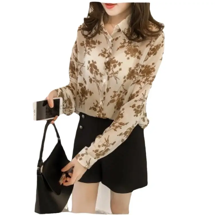 2025 Summer Women's Printed Long Sleeve Top Bottoming Set - Image 8