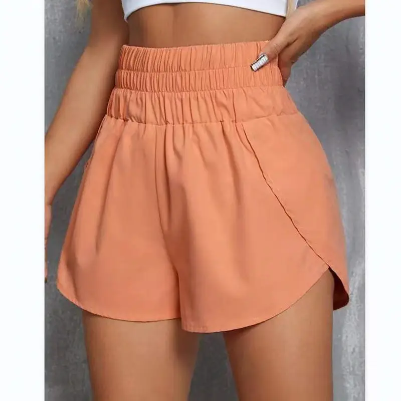 2022 High-Waisted Blue Women's Shorts Casual Elastic - Image 6