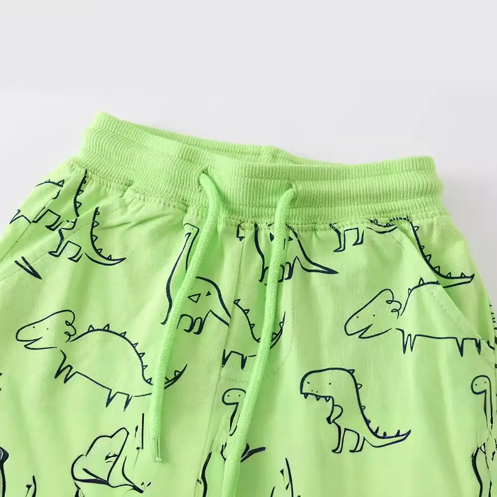 Children's Green Dinosaur Shorts Casual Summer Pants - Image 2