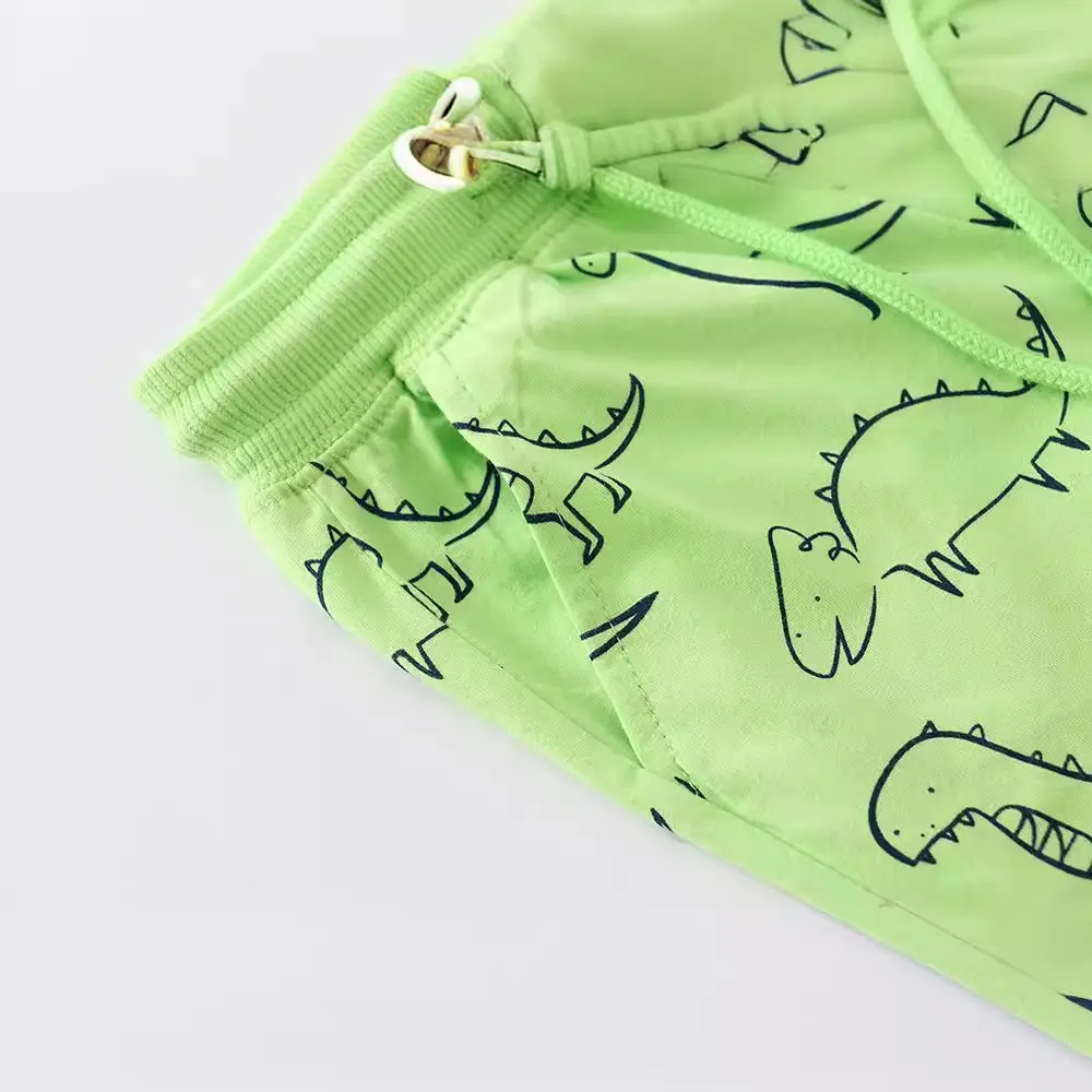 Children's Green Dinosaur Shorts Casual Summer Pants - Image 4