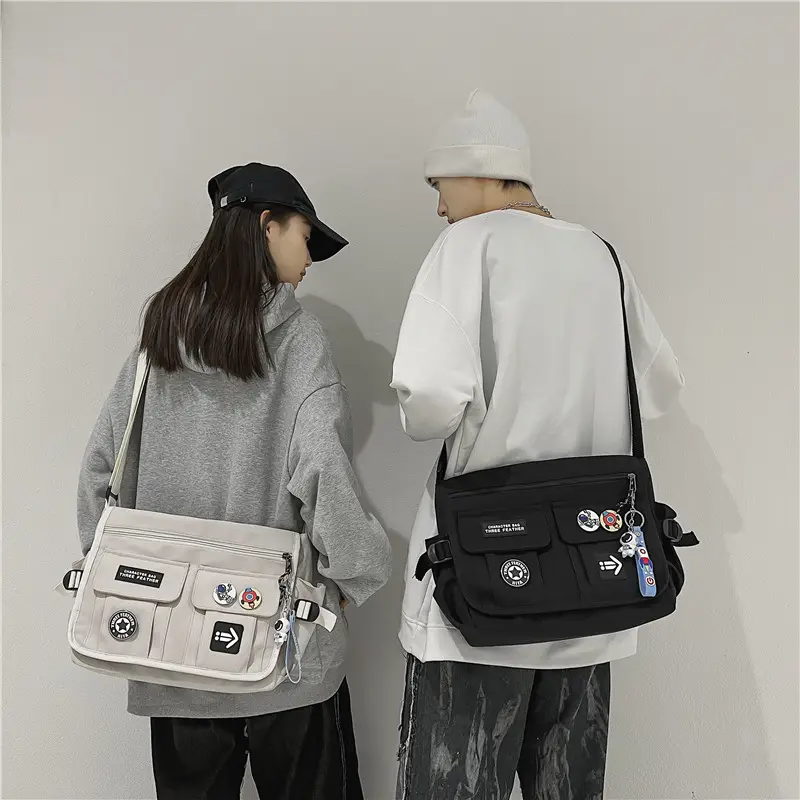 New Crossbody Bag for Men Women Canvas Satchel Student Messenger