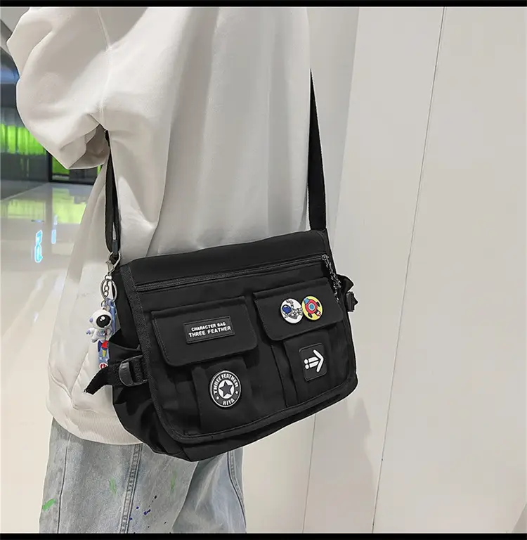 New Crossbody Bag for Men Women Canvas Satchel Student Messenger — feature 11