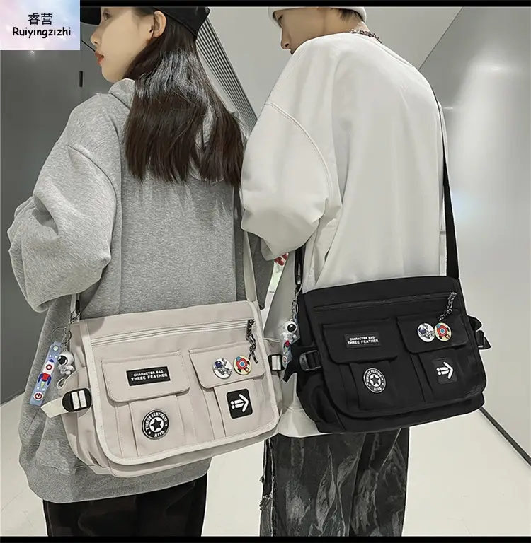 New Crossbody Bag for Men Women Canvas Satchel Student Messenger — feature 13