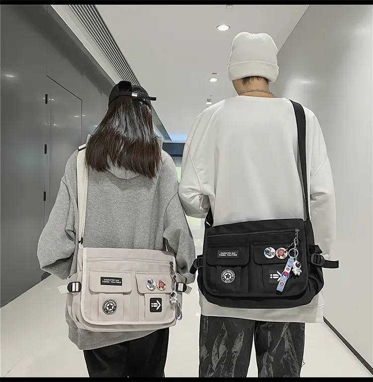 New Crossbody Bag for Men Women Canvas Satchel Student Messenger — feature 14