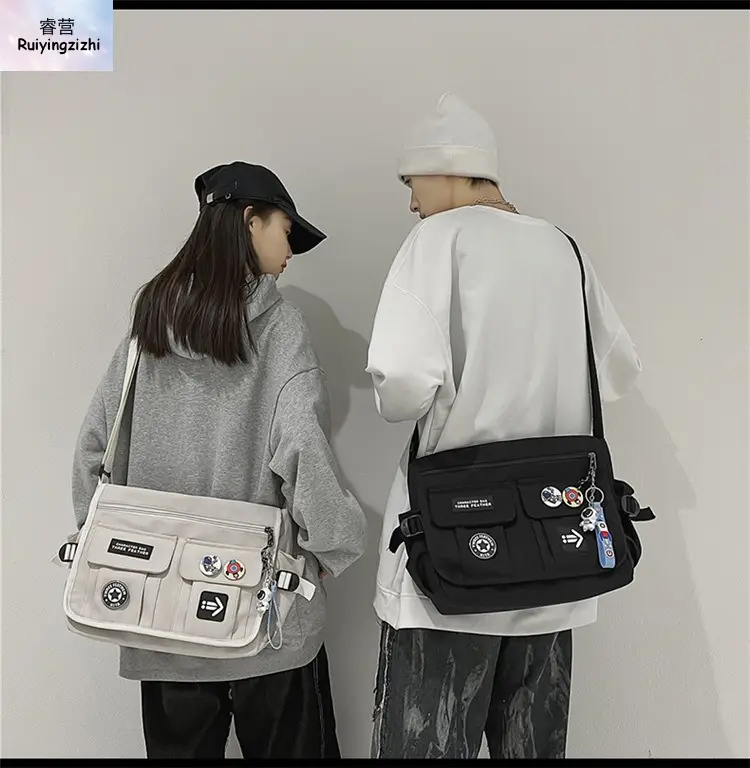 New Crossbody Bag for Men Women Canvas Satchel Student Messenger — feature 15