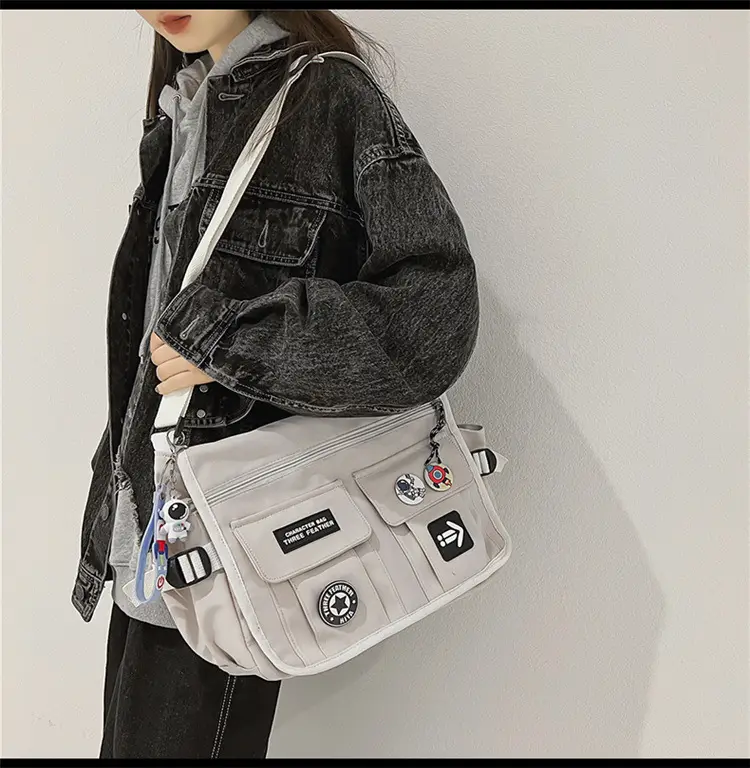 New Crossbody Bag for Men Women Canvas Satchel Student Messenger — feature 16
