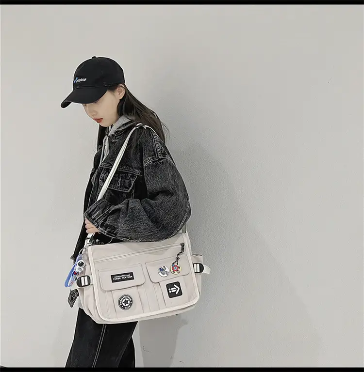New Crossbody Bag for Men Women Canvas Satchel Student Messenger — feature 17