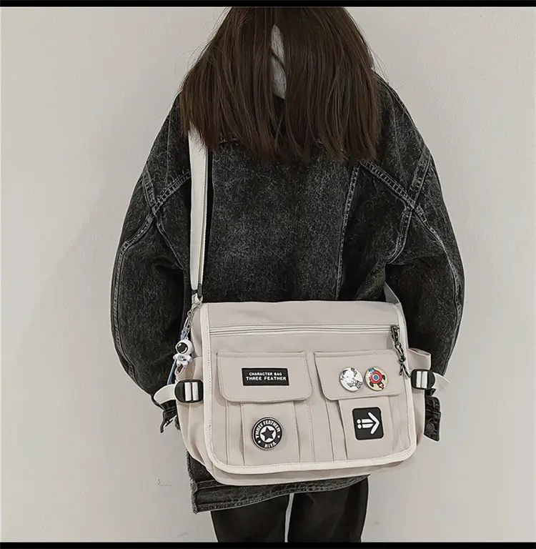 New Crossbody Bag for Men Women Canvas Satchel Student Messenger — feature 19