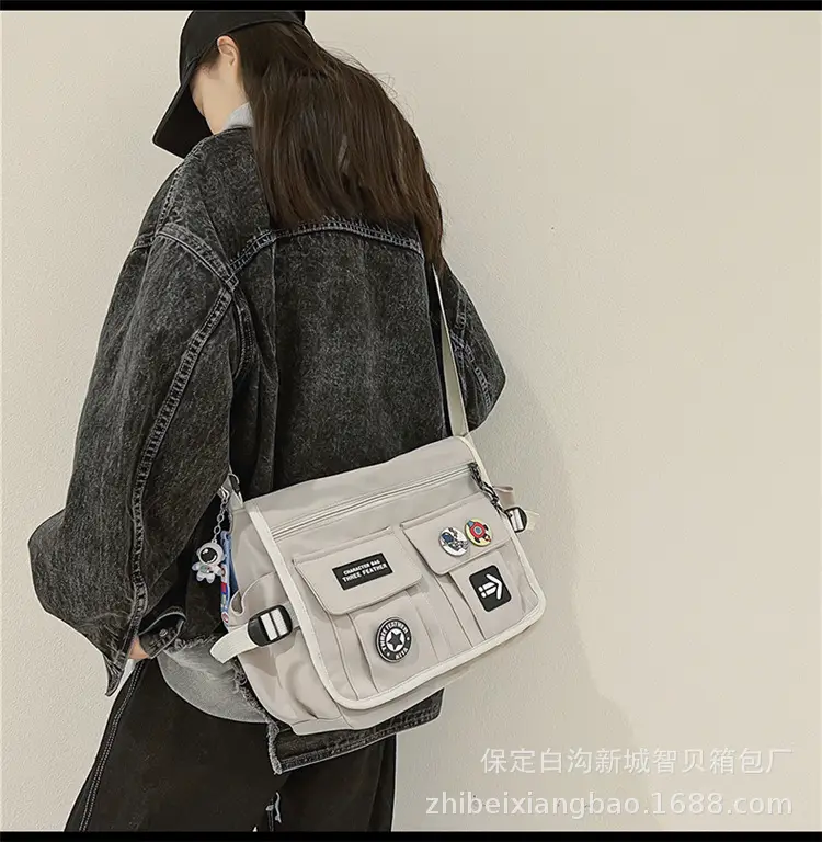 New Crossbody Bag for Men Women Canvas Satchel Student Messenger — feature 21