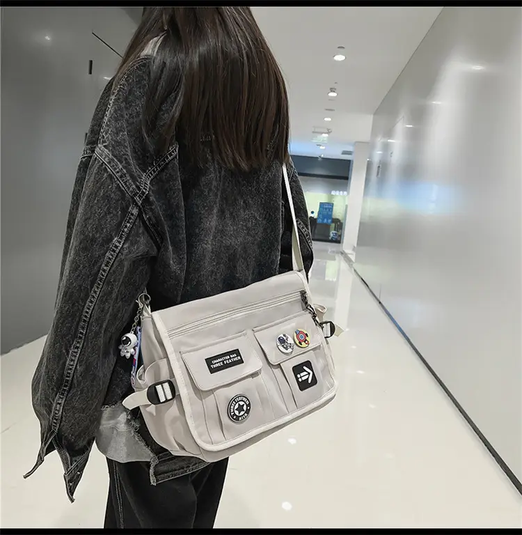 New Crossbody Bag for Men Women Canvas Satchel Student Messenger — feature 22