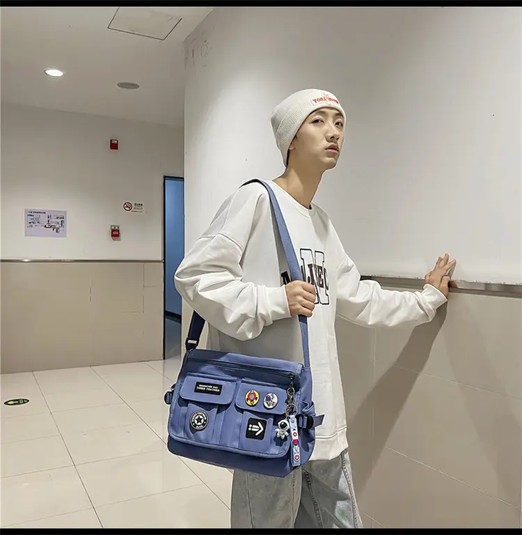 New Crossbody Bag for Men Women Canvas Satchel Student Messenger — feature 27