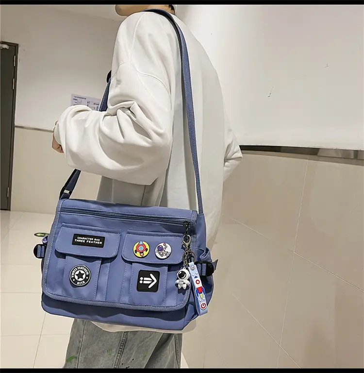 New Crossbody Bag for Men Women Canvas Satchel Student Messenger — feature 28