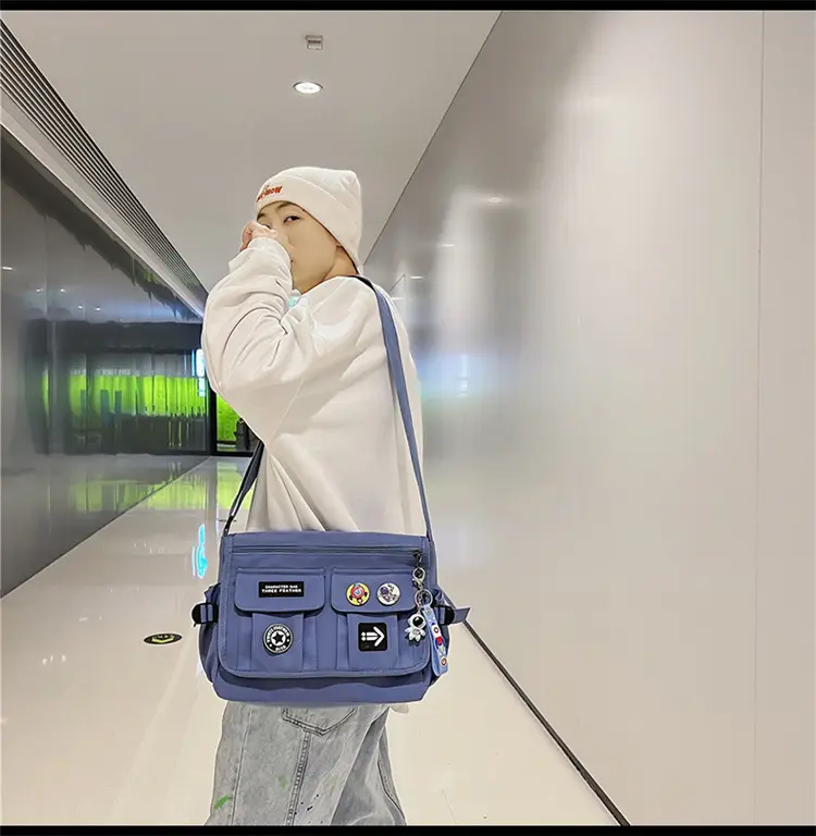 New Crossbody Bag for Men Women Canvas Satchel Student Messenger — feature 29