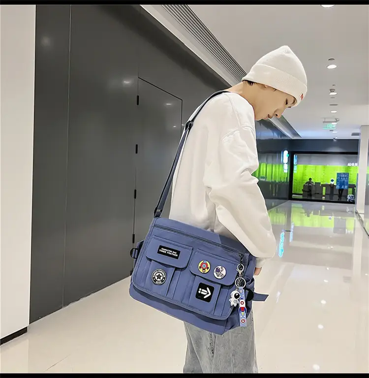 New Crossbody Bag for Men Women Canvas Satchel Student Messenger — feature 30