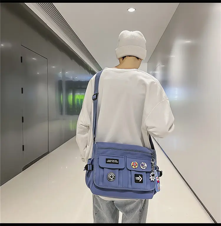 New Crossbody Bag for Men Women Canvas Satchel Student Messenger — feature 31