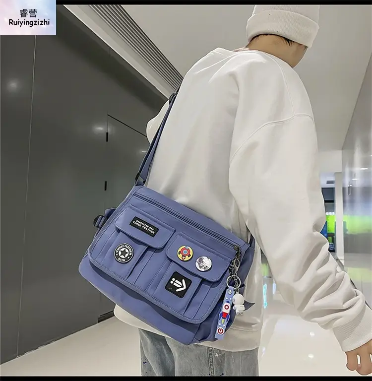 New Crossbody Bag for Men Women Canvas Satchel Student Messenger — feature 32