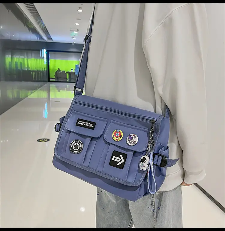 New Crossbody Bag for Men Women Canvas Satchel Student Messenger — feature 33