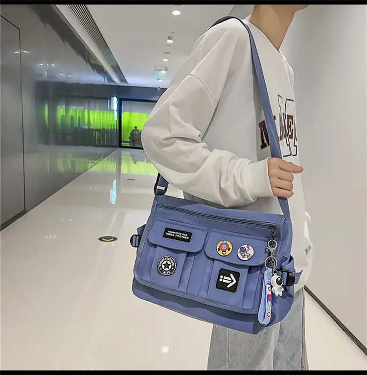 New Crossbody Bag for Men Women Canvas Satchel Student Messenger — feature 34