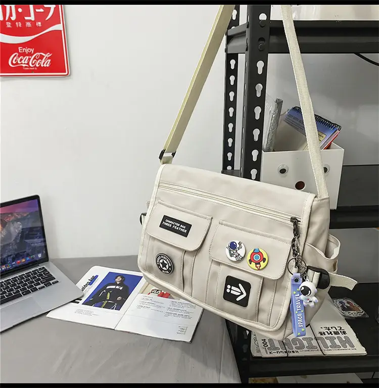 New Crossbody Bag for Men Women Canvas Satchel Student Messenger — feature 38