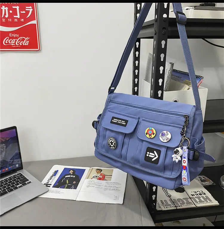 New Crossbody Bag for Men Women Canvas Satchel Student Messenger — feature 44