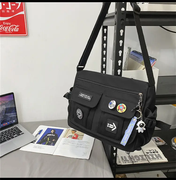 New Crossbody Bag for Men Women Canvas Satchel Student Messenger — feature 47