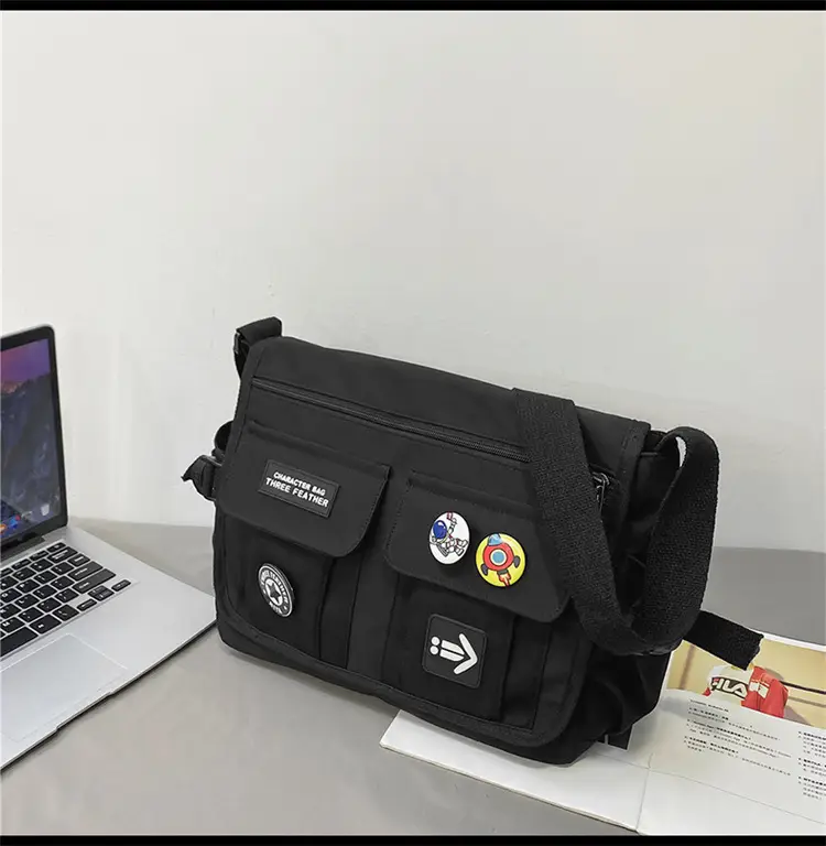 New Crossbody Bag for Men Women Canvas Satchel Student Messenger — feature 48